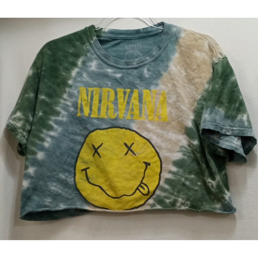 NIRVANA Tie-Dye Short Sleeve Tee - Green, Blue, Yellow